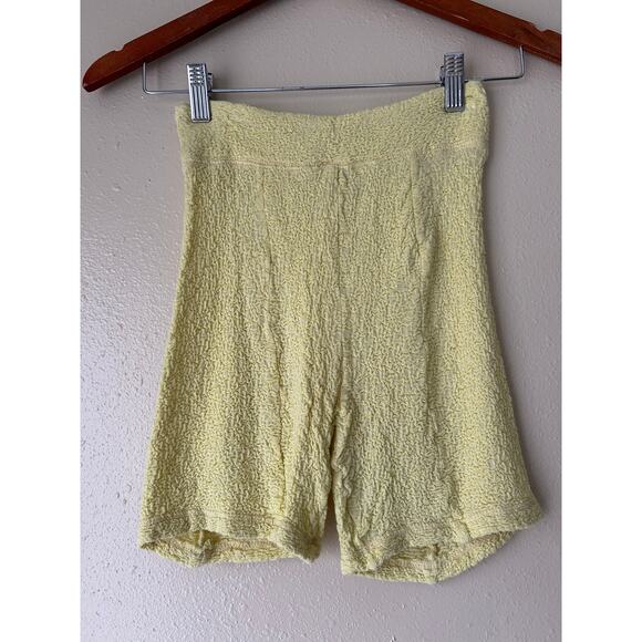Urban Outfitters Out From Under Yellow Textured Bike Shorts Size Small - Picture 2 of 6